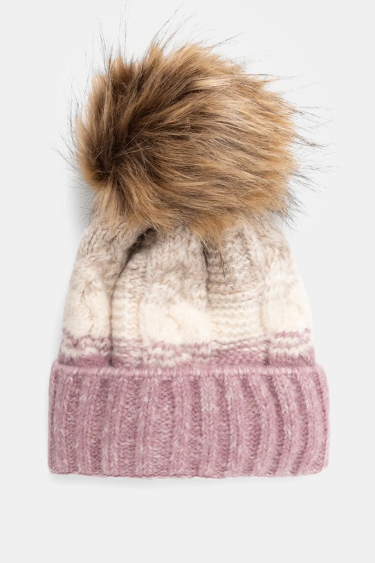 Czapka damska beanie z pomponem kolor różowy RW24.CAD901 różowy RW24