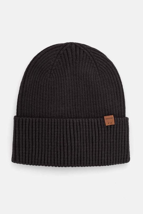 Czapka męska beanie prążkowana kolor szary średniej grubości szary RW24.CAM050