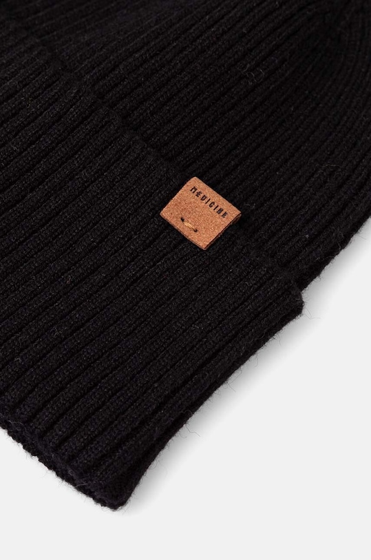 Akcesoria Czapka męska beanie prążkowana kolor czarny RW24.CAM050 czarny