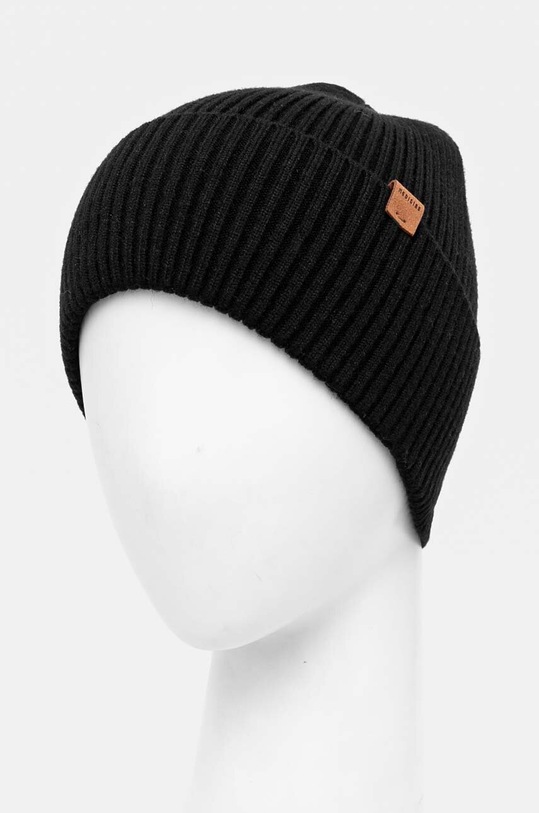Czapka męska beanie prążkowana kolor czarny czarny RW24.CAM050