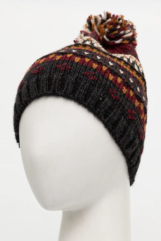 Akcesoria Czapka męska beanie z pomponem kolor multicolor RW24.CAM814 multicolor