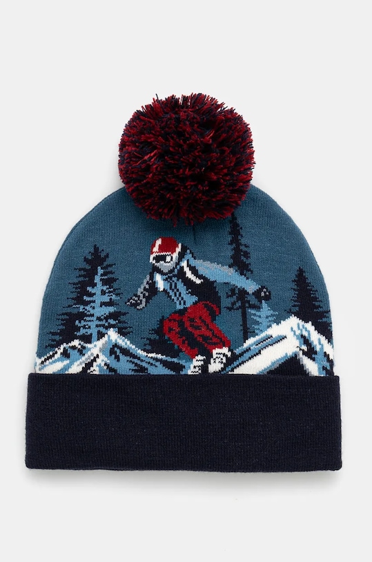 Czapka męska beanie z pomponem kolor multicolor pozostałe multicolor RW24.CAM900