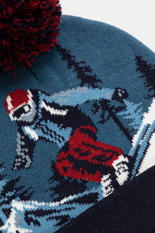 Akcesoria Czapka męska beanie z pomponem kolor multicolor RW24.CAM900 multicolor