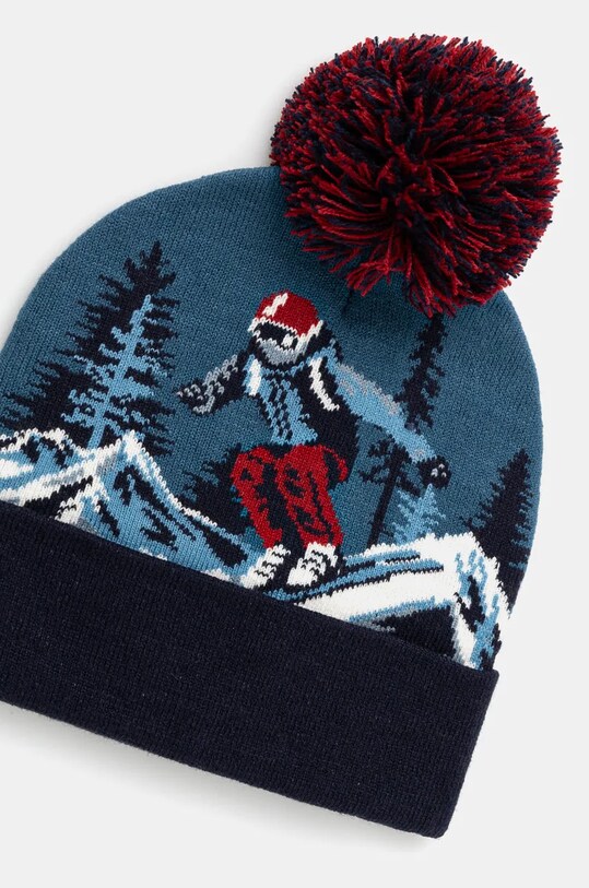 Czapka męska beanie z pomponem kolor multicolor multicolor RW24.CAM900