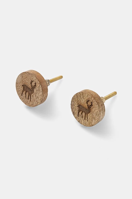 Uchwyt do mebli świąteczny z motywem zwierzęcym (2-pack) kolor brązowy RW24.DEU709 brązowy RW24