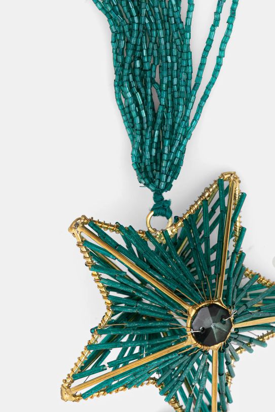 Ozdoba na vánoční stromeček handmade - hvězda zelená barva RW24.DEUA13 zelená RW24