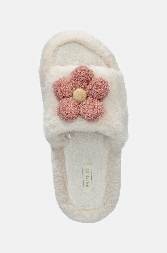 Pantofle dámské z imitace kožešiny béžová barva RW24.KAD801 béžová