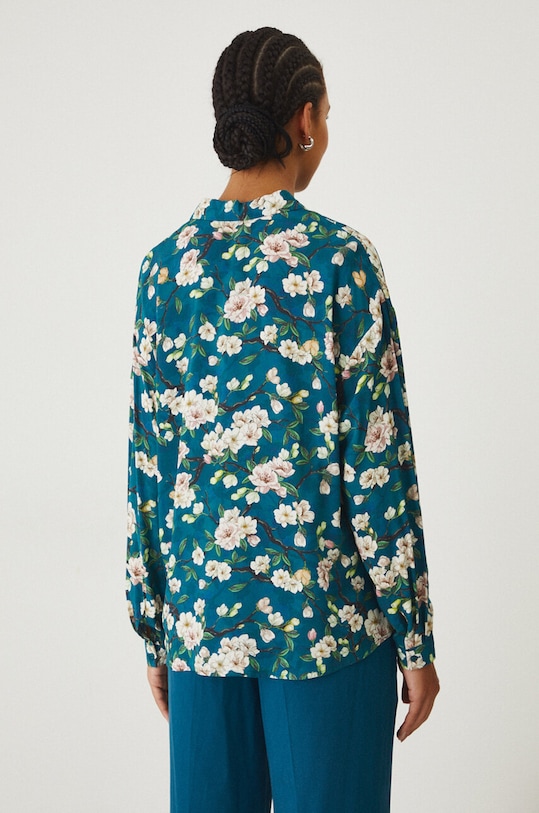 Oblečenie Košeľa dámska zelená farba RW24.KDD030 tyrkysová