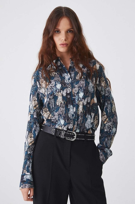 Medicine camicia regolare turchese RW24.KDD051