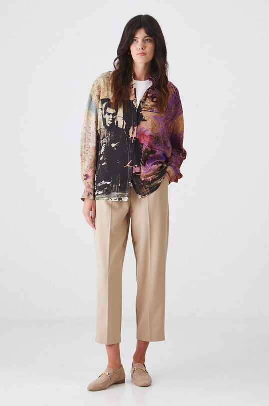 Odzież Koszula damska z kolekcji Science by Peter Smolka kolor multicolor RW24.KDD451 multicolor