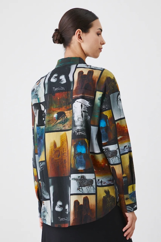 Koszula damska z kolekcji Zdzisław Beksiński x Medicine kolor multicolor multicolor RW24.KDD851
