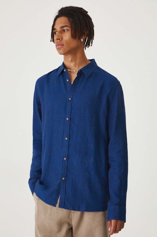 Îmbrăcăminte Medicine cămașă de in RW24.KDM013 bleumarin