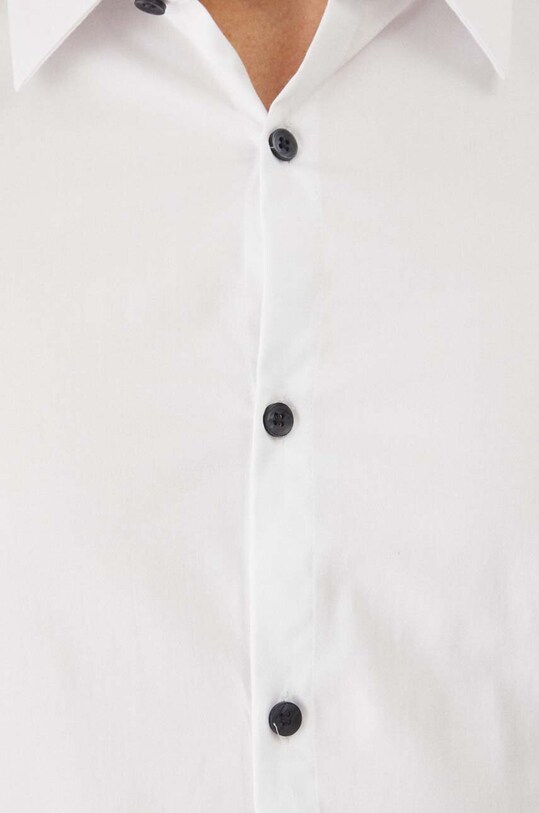 Koszula męska z kołnierzykiem klasycznym gładka kolor biały RW24.KDM034 biały