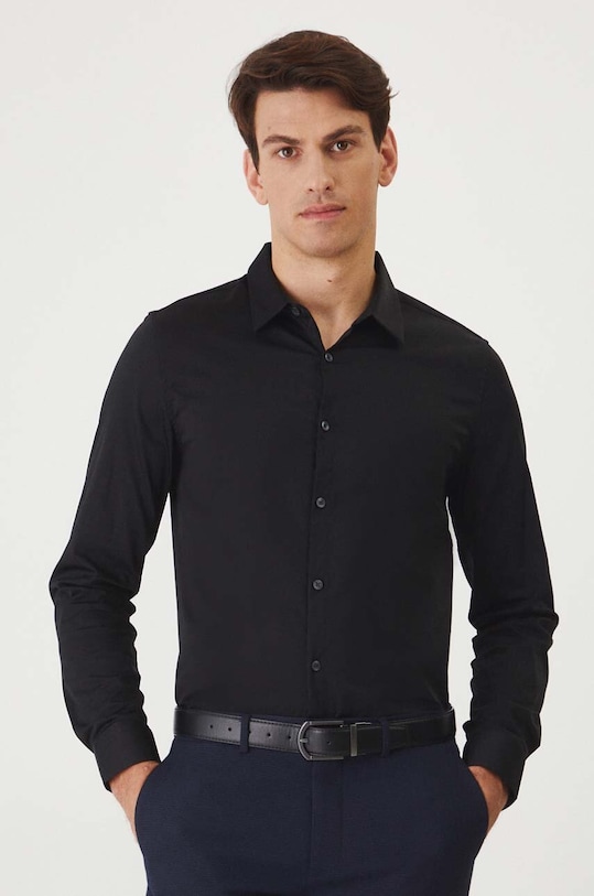 Medicine camasa lung negru RW24.KDM034