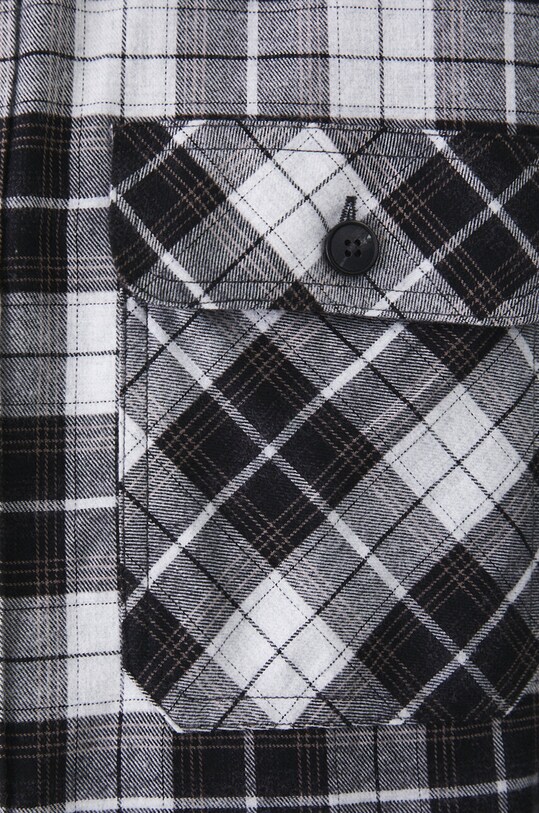 Koszula bawełniana męska z kołnierzykiem button-down w kratę kolor szary RW24.KDM053 szary RW24