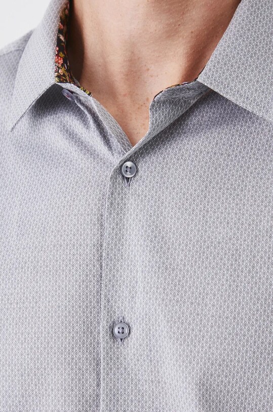 Koszula męska z kołnierzykiem klasycznym gładka kolor szary RW24.KDM070 szary