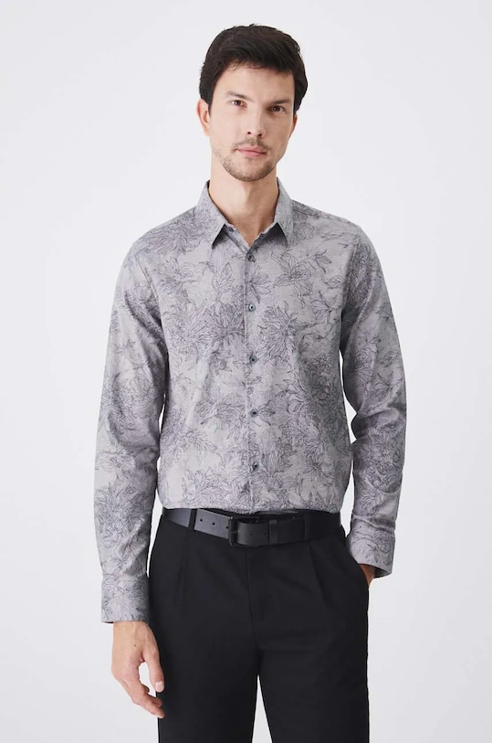 Medicine koszula wzorzyste szary RW24.KDM074