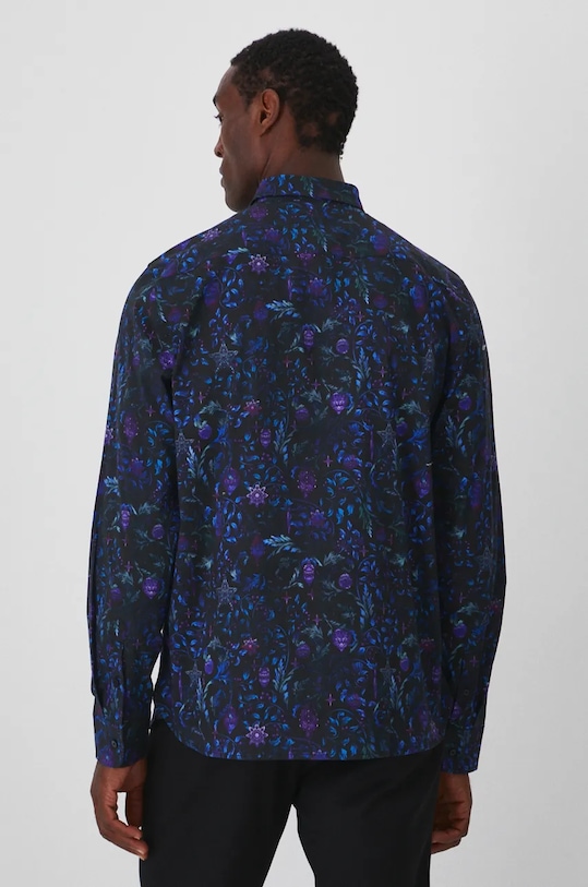 Odzież Koszula męska z kołnierzykiem wzorzysta kolor multicolor RW24.KDMA13 multicolor
