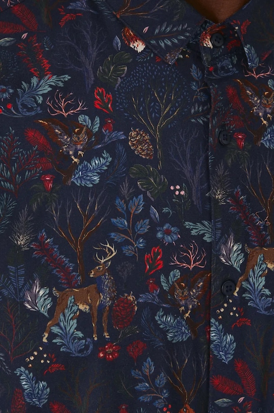 Koszula męska z kołnierzykiem klasycznym wzorzysta kolor multicolor RW24.KDMA21 multicolor