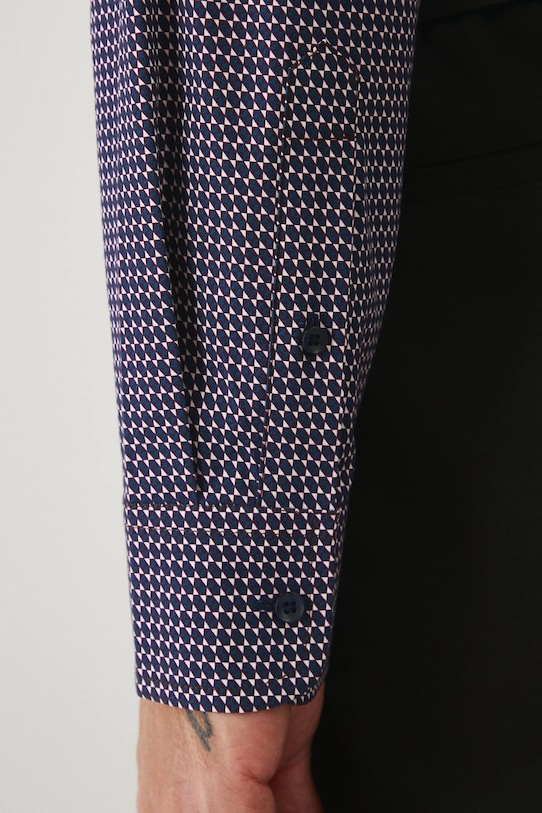 Koszula męska z kołnierzykiem klasycznym wzorzysta kolor multicolor RW24.KDMB03 multicolor