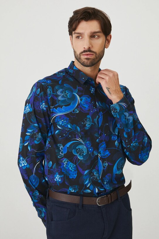 Koszula męska z kolekcji Karolina Matyjaszkowicz x Medicine kolor multicolor RW24.KDMB10