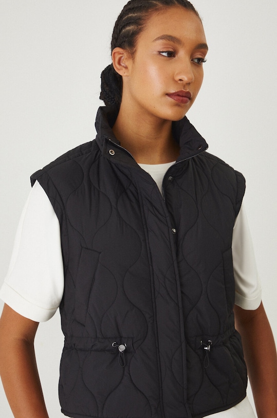 Kamizelka damska pikowana kolor czarny RW24.KMD300 czarny