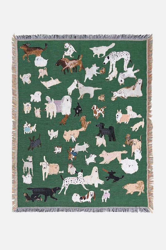 Koc żakardowy w psy 160 x 130 cm kolor multicolor multicolor RW24.KOU400