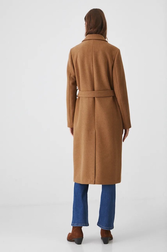 Odzież Medicine płaszcz z domieszką wełny RW24.KPD604 beżowy