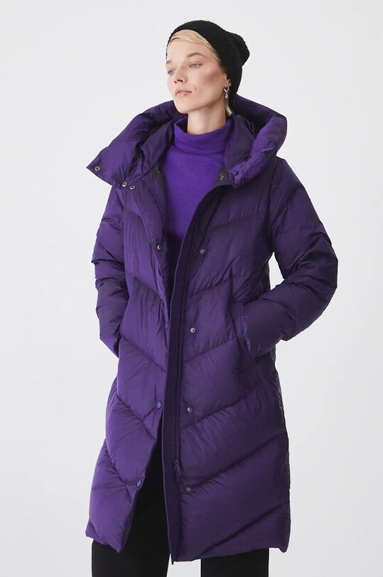 Płaszcz puchowy damski pikowany kolor fioletowy RW24.KPD701 fioletowy