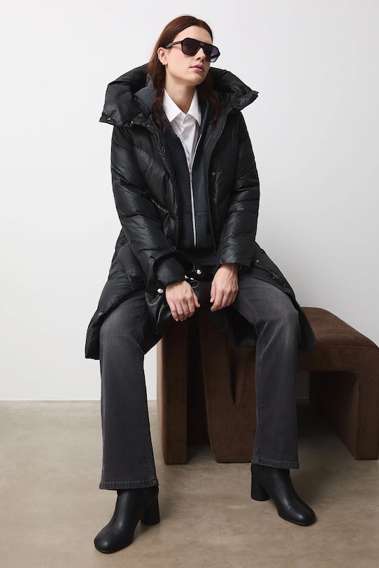 Medicine cappoto in piuma-piumino foderato nero RW24.KPD701