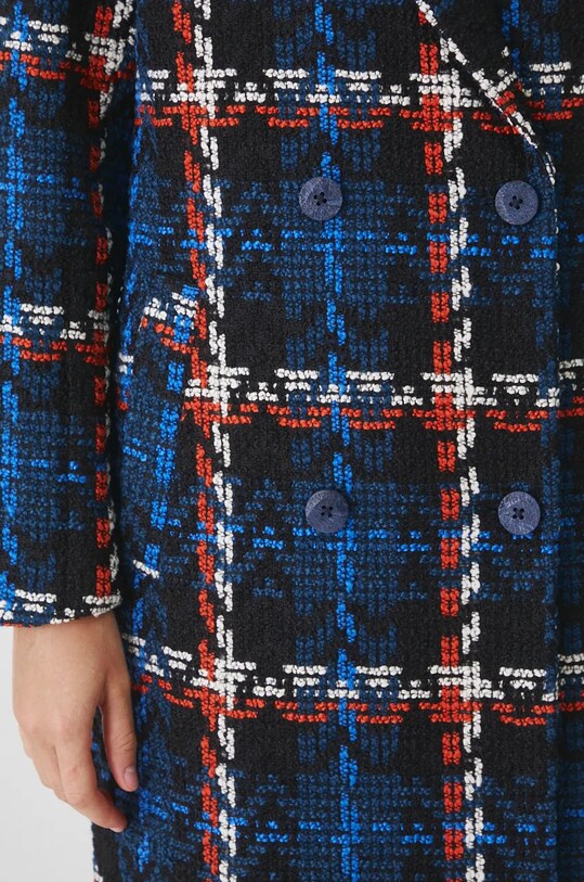 Płaszcz damski w kratę kolor multicolor RW24.KPD706