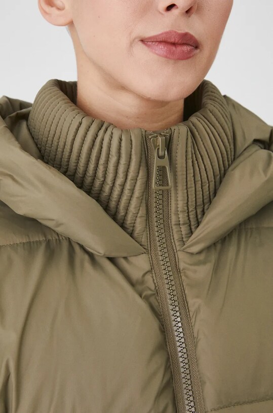 Płaszcz puchowy damski pikowany kolor brązowy RW24.KPD813