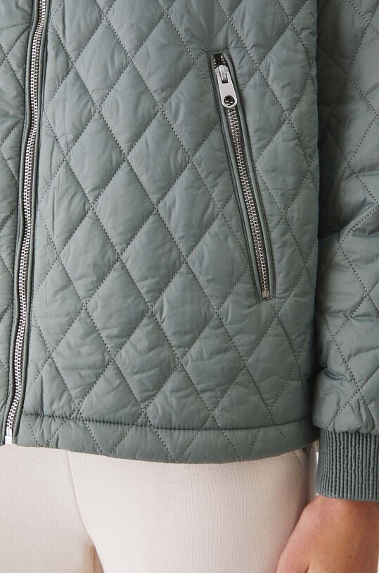 Kurtka bomber damska oversize pikowana kolor zielony RW24.KUD401