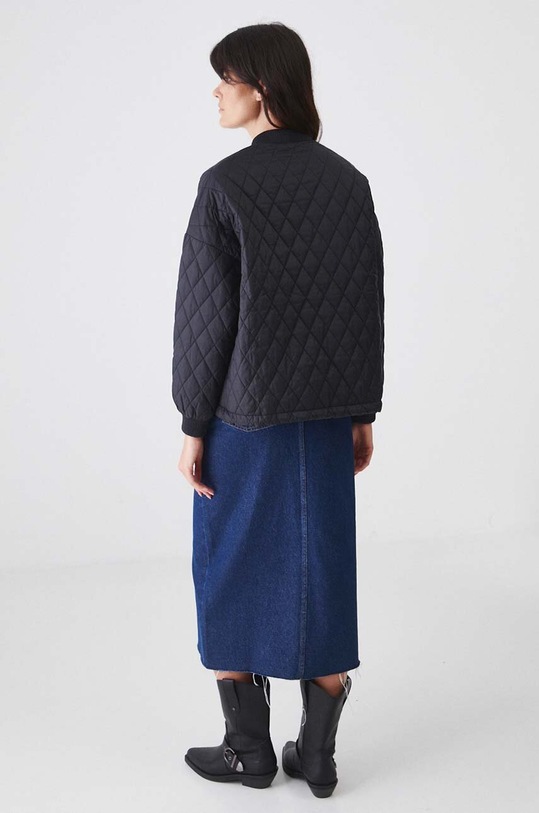 Odzież Kurtka bomber damska oversize pikowana kolor czarny RW24.KUD401 czarny