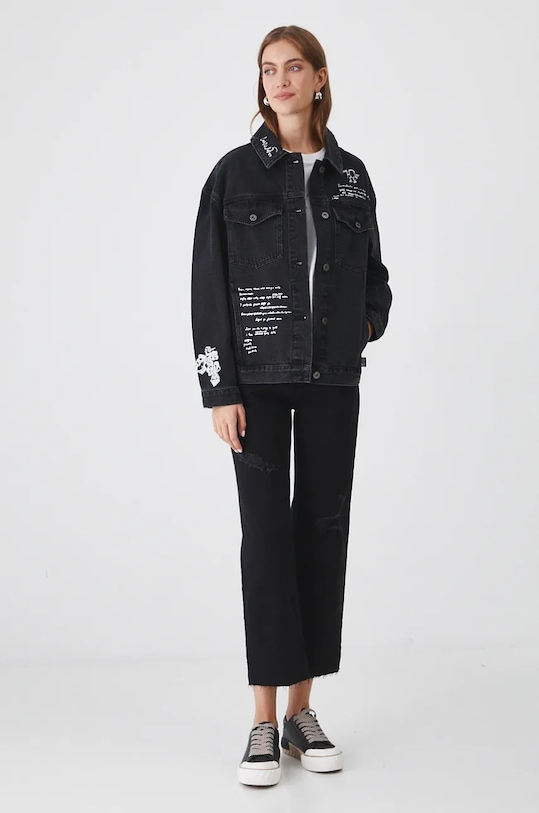 Odzież Medicine kurtka jeansowa RW24.KUD650 czarny