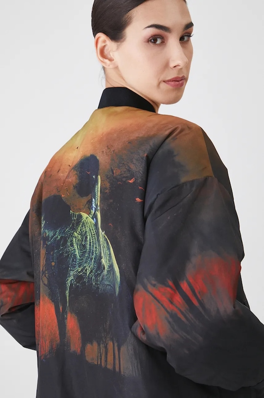 Bomber bunda dámská z kolekce Zdzisław Beksiński x Medicine černá barva RW24.KUD850 černá