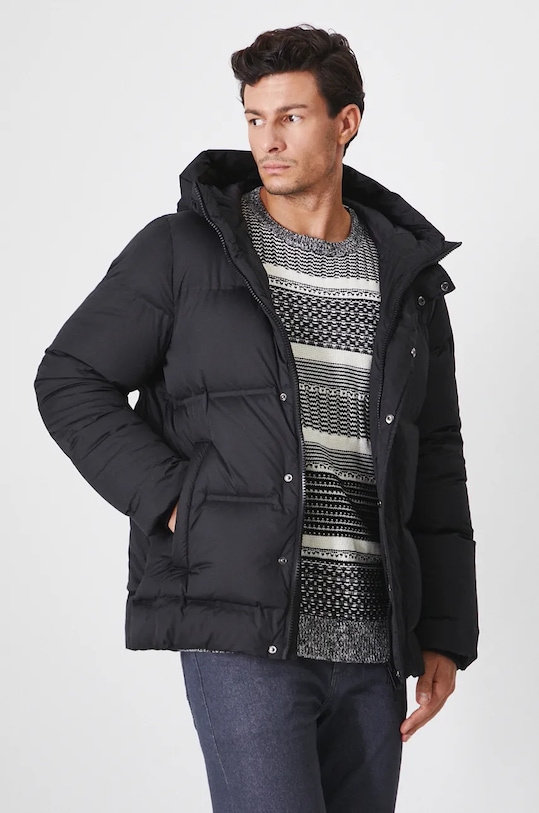 Kurtka puchowa męska pikowana kolor czarny pozostałe czarny RW24.KUM906