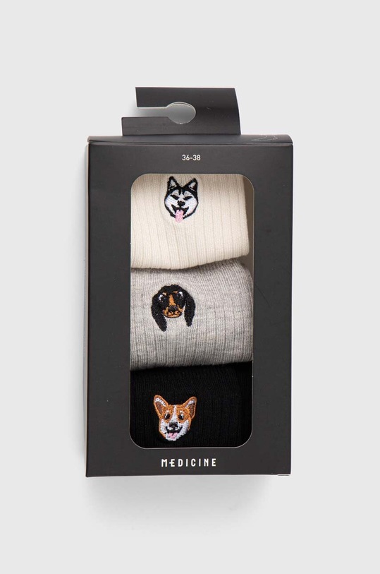 Oblečení Ponožky dámské z bambusového vlákna s ozdobnou výšivkou (3-pack) více barev RW24.LGD105 vícebarevná