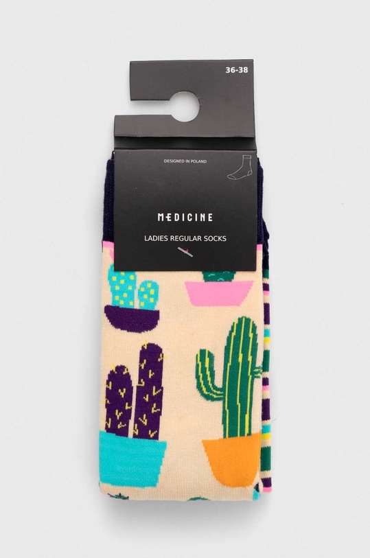 Skarpetki bawełniane damskie w kaktusy (2-pack) kolor multicolor RW24.LGD303 multicolor RW24