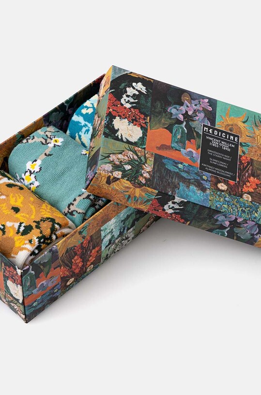 Skarpetki bawełniane damskie z kolekcji Eviva L'arte (3-pack) kolor multicolor multicolor RW24.LGD452