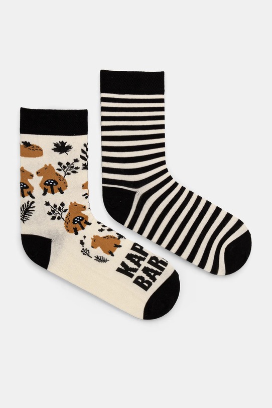 Skarpetki bawełniane damskie - Kapibara Jesieniara (2-pack) kolor multicolor skarpetki długie multicolor RW24.LGD500