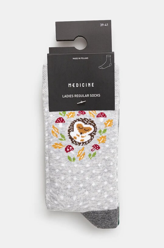 Odzież Skarpetki bawełniane damskie z jesiennym motywem (2-pack) kolor multicolor RW24.LGD504 multicolor