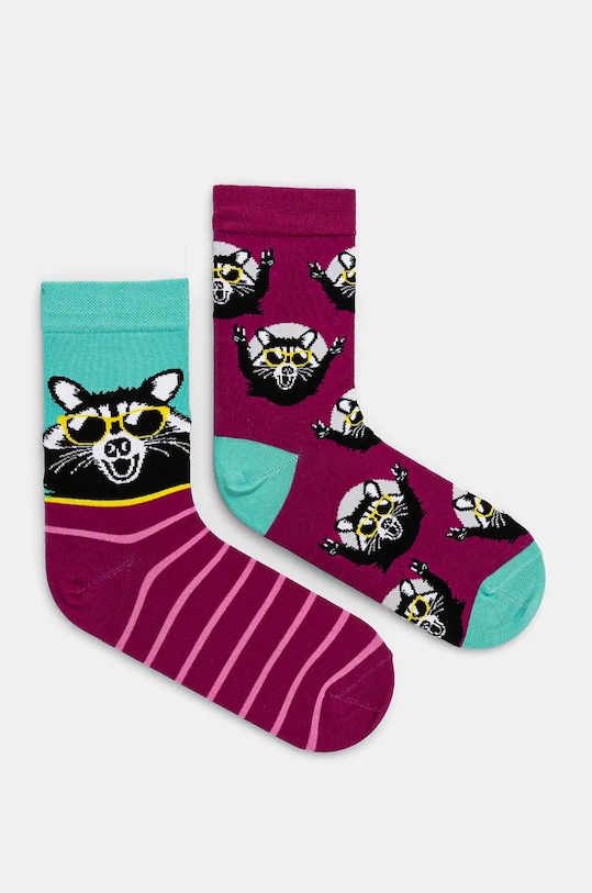 Skarpetki bawełniane damskie w szopy (2-pack) kolor multicolor skarpetki długie multicolor RW24.LGD507