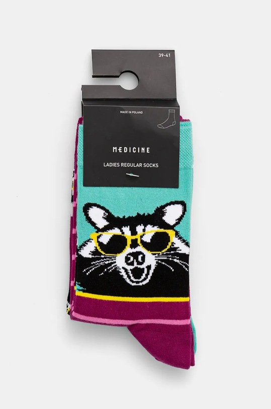 Skarpetki bawełniane damskie w szopy (2-pack) kolor multicolor RW24.LGD507 multicolor RW24