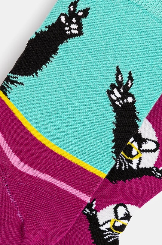 Odzież Skarpetki bawełniane damskie w szopy (2-pack) kolor multicolor RW24.LGD507 multicolor