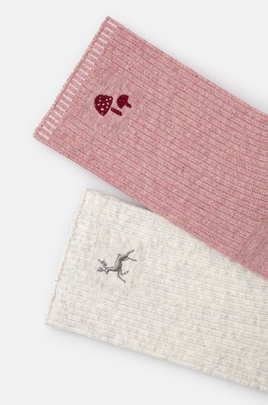 Skarpetki bawełniane damskie z ozdobnym haftem (2-pack) kolor multicolor RW24.LGD611 multicolor RW24