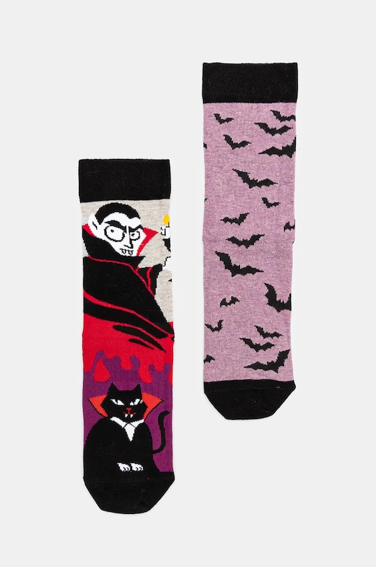 Skarpetki bawełniane damskie w nietoperze (2-pack) kolor multicolor skarpetki długie multicolor RW24.LGD700