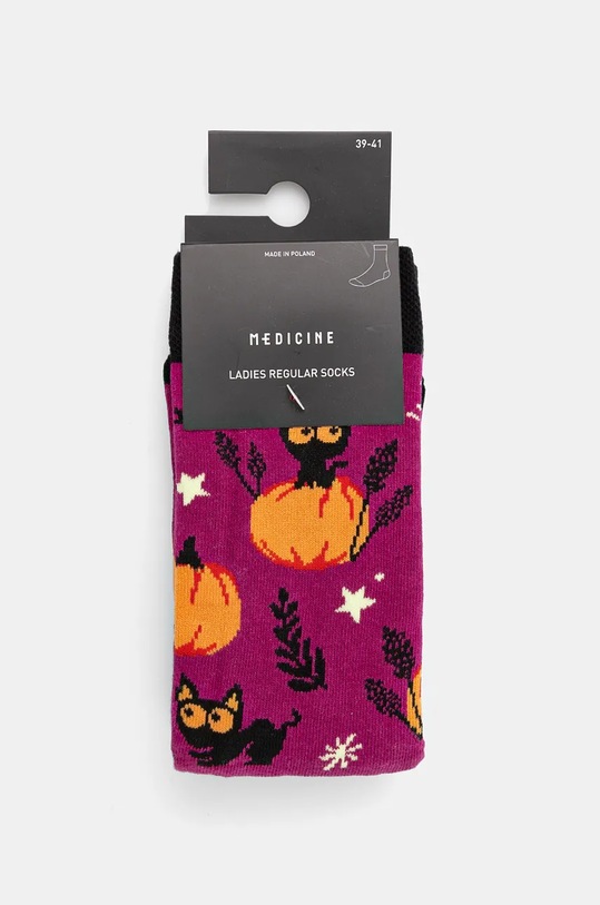 Odzież Skarpetki bawełniane damskie wzorzyste (2-pack) kolor multicolor RW24.LGD701 multicolor