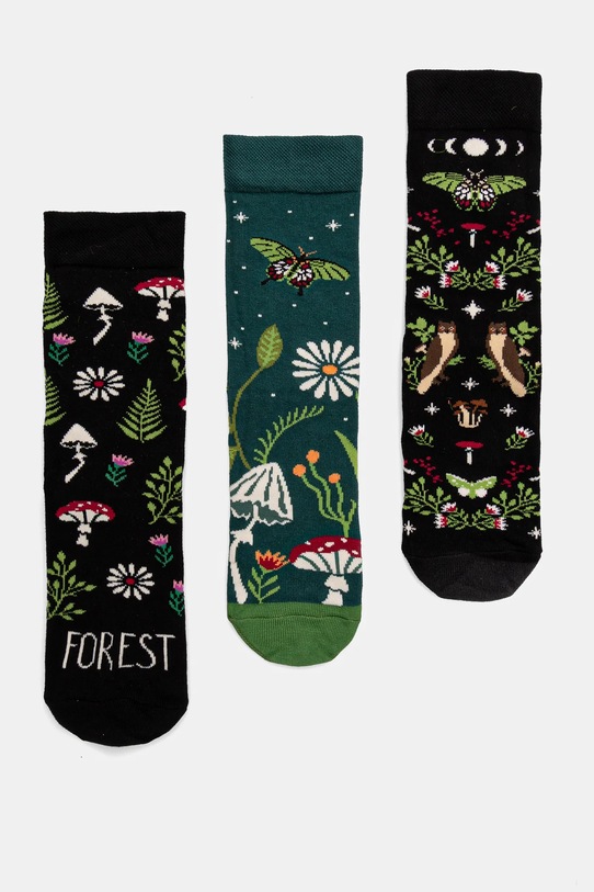 Skarpetki bawełniane damskie wzorzyste (3-pack) kolor multicolor skarpetki długie multicolor RW24.LGD713