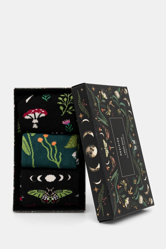 Odzież Skarpetki bawełniane damskie wzorzyste (3-pack) kolor multicolor RW24.LGD713 multicolor